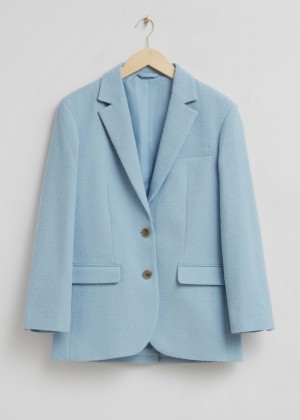 Blejzer & Other Stories Oversized Polstrované Shoulder Damske Tyrkysové | SK-DA9486031