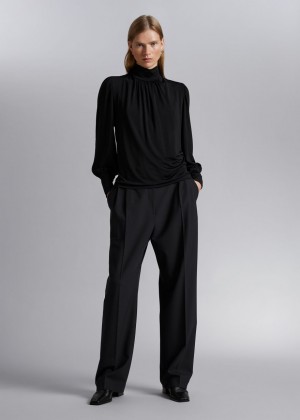 Bluzka & Other Stories Mock Neck Damske Čierne | SK-BP8542310