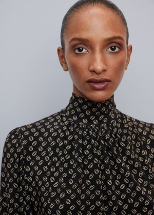Bluzka & Other Stories Mock Neck Damske Čierne | SK-ZB0631954