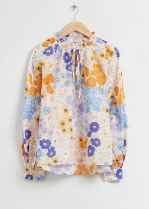 Bluzka & Other Stories Oversized Voluminous Sleeve Damske Viacfarebný | SK-MH8517324