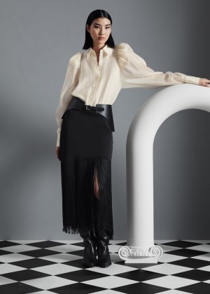 Bluzka & Other Stories Puff Sleeve Damske Biele | SK-ZF5268913