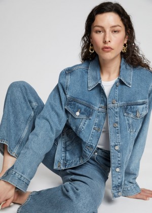 Bunda & Other Stories Denim Damske Modre | SK-OT9854271