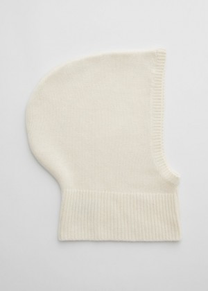 Ciapka & Other Stories Fitted Cashmere Hood Damske Krém | SK-RL9427365