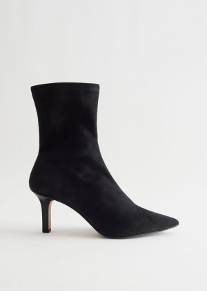 Clenkove Topanky & Other Stories Pointy Sock Boots Damske Čierne | SK-FB7342561