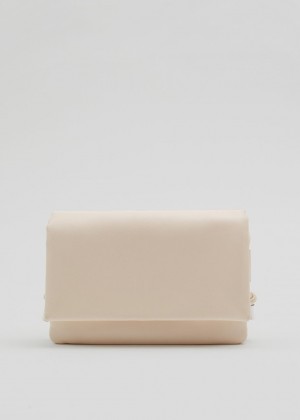 Crossbody Kabelka & Other Stories Kozene Damske Krém | SK-CU8361952
