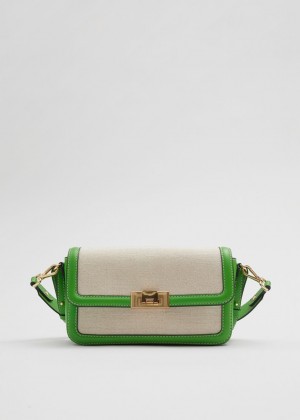 Crossbody Kabelka & Other Stories Kozene Platene Damske Zelene | SK-LB3462578