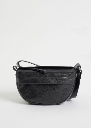 Crossbody Kabelka & Other Stories Small Soft Kozene Damske Čierne | SK-DE0798512