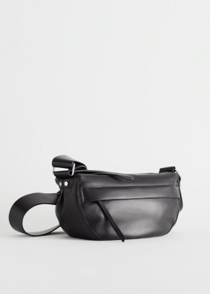 Crossbody Kabelka & Other Stories Soft Kozene Damske Čierne | SK-JB4865923