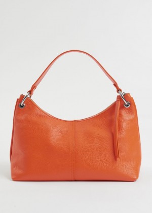 Crossbody Kabelka & Other Stories Soft Kozene Damske Oranžové | SK-SE3857062