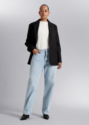 Džínsy & Other Stories Relaxed-Fit Tapered Damske Svetlo Modre | SK-QV6312780
