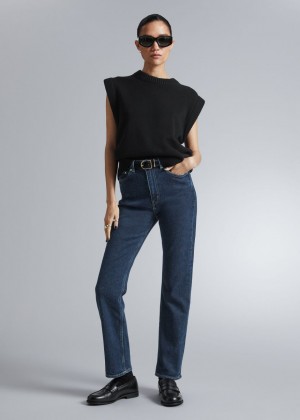 Džínsy & Other Stories Slim Cut Damske Tmavo Modre | SK-ER4295730