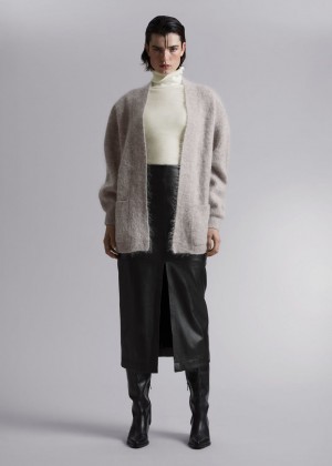 Kardigan & Other Stories Relaxed Knit Damske Svetlo Siva | SK-MG6047395