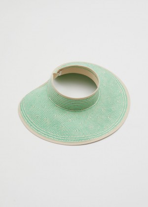 Klobuk & Other Stories Woven Straw Visor Damske Zelene | SK-CO1570248