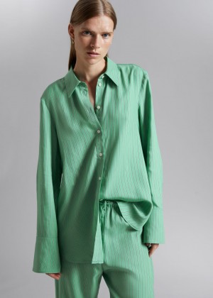 Kosele & Other Stories Regular-Fit Damske Zelene Tmavo Modre | SK-HE3157068