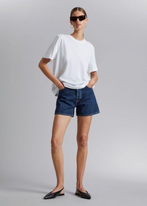 Kratasy & Other Stories Forever Cut Denim Damske Tmavo Modre | SK-ZB1642308