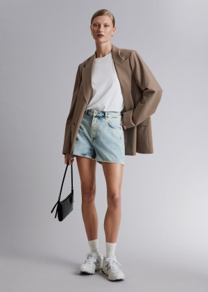 Kratasy & Other Stories Forever Cut Denim Damske Svetlo Modre | SK-NX2370518
