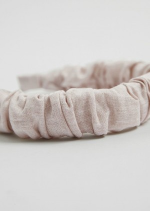 Latkove Celenky & Other Stories Ruched Linen Alice Damske Hnede | SK-NQ6291470