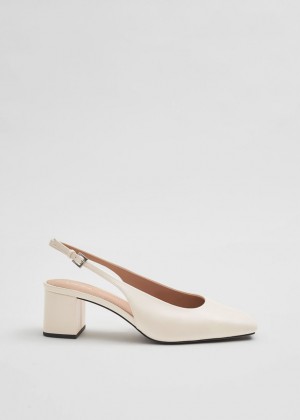 Lodicky & Other Stories Block Heel Slingback Pumps Damske Svetlo Žlté | SK-NX7958610