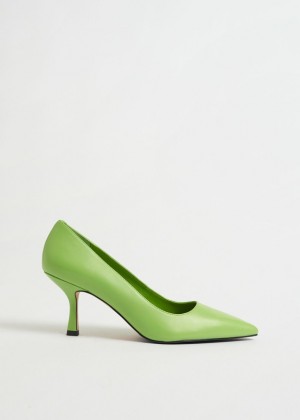 Lodicky & Other Stories Klasické Pointed Kozene Pumps Damske Zelene | SK-CI4093875