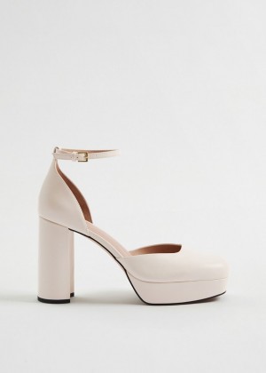 Lodicky & Other Stories Kozene Platforme Mary Jane Pumps Damske Svetlo Žlté | SK-GJ0576312