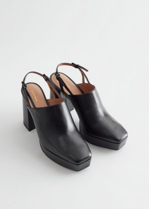 Lodicky & Other Stories Platforme Loafer Pumps Damske Čierne | SK-BM6547182