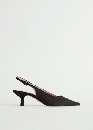 Lodicky & Other Stories Pointed Slingback Pumps Damske Čierne | SK-EY6910534