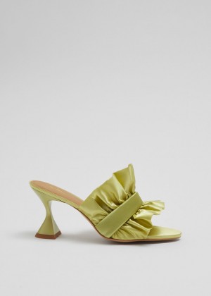 Mules & Other Stories Satin Mule Damske Olivovo Zelená | SK-LW1694027
