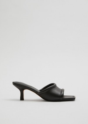 Mules & Other Stories Soft Kozene Mule Damske Čierne | SK-YJ3458921