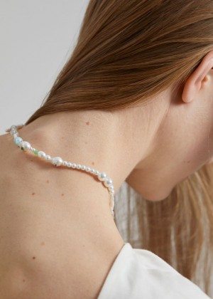 Nahrdelnik & Other Stories Freshwater Pearl Damske Krém | SK-FU4286735