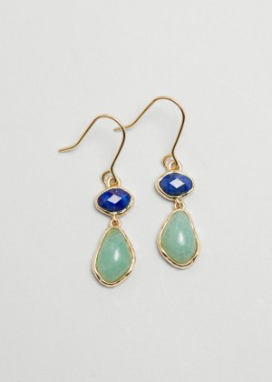 Nausnice & Other Stories Dangling Gemstone Pendant Damske Modre Zelene | SK-MX8249561