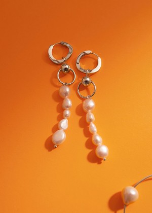 Nausnice & Other Stories Freshwater Pearl Damske Strieborne | SK-QP2086314