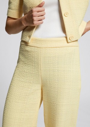 Nohavice & Other Stories Slim-Fit Tweed Damske Svetlo Žlté | SK-CY4039856