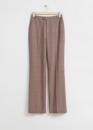 Nohavice & Other Stories Slim Flared Tailored Damske Svetlo Hnede | SK-ED3279850