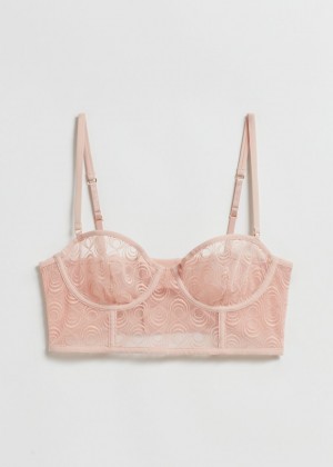 Podprsenka & Other Stories Cipkovane Bustier Damske Béžové | SK-DL7482015