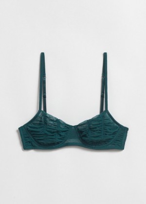 Podprsenka & Other Stories Ruched Underwire Damske Tmavo Zelene | SK-XH8710962