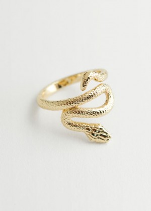 Prsten & Other Stories Embossed Snake Damske Zlate | SK-SM6580731