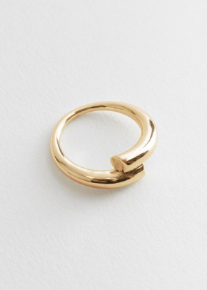 Prsten & Other Stories Sterling Silver Wrap Damske Zlate | SK-EN0531796