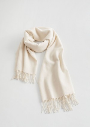 Sal & Other Stories Fringed Vlna Blanket Damske Krém | SK-FD7984163