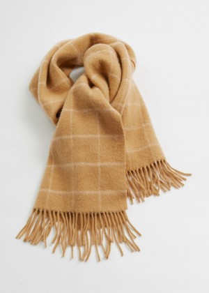 Sal & Other Stories Fringed Vlna Blanket Damske Žlté | SK-JO8291406