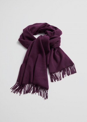 Sal & Other Stories Fringed Vlna Blanket Damske Nachový | SK-ZC0714569