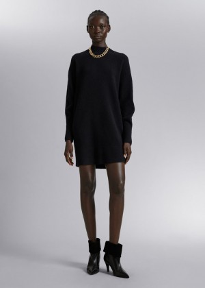 Saty & Other Stories Belted Mini Knit Damske Čierne | SK-ZY1725048