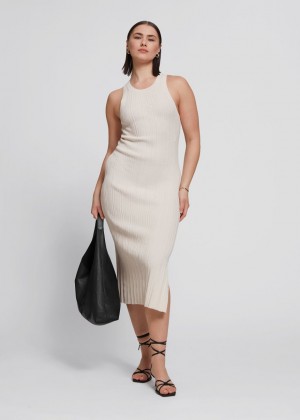 Saty & Other Stories Fitted Midi Tank Damske Krém | SK-GT2541309