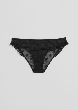 Spodne Pradlo & Other Stories Frilled Briefs Damske Čierne | SK-MO5971063