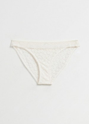 Spodne Pradlo & Other Stories Plisované Frill Trimmed Briefs Damske Krém | SK-CX6521497