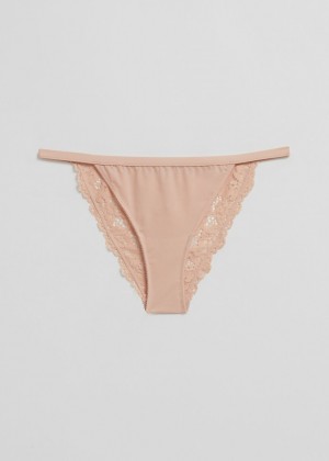 Spodne Pradlo & Other Stories Scalloped Cipkovane Mini Briefs Damske Koralove | SK-PM0526183