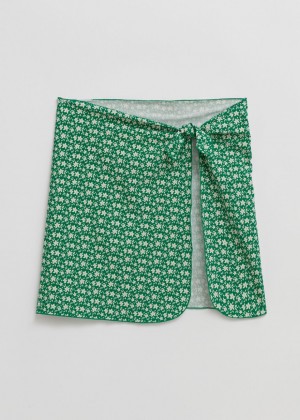 Sukna & Other Stories Kratke Wrap Sarong Damske Tyrkysové | SK-IW9142576