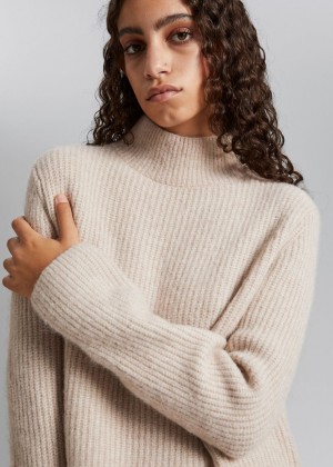 Sveter & Other Stories Boxy Knit Damske Béžové | SK-EY2134086