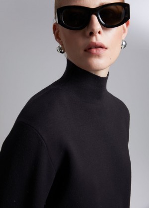 Sveter & Other Stories Boxy Turtleneck Knit Damske Čierne | SK-OT5386792