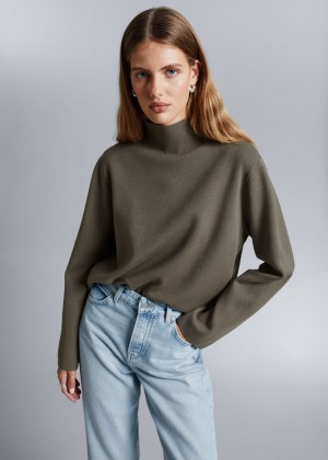 Sveter & Other Stories Boxy Turtleneck Knit Damske Siva | SK-PV6742109