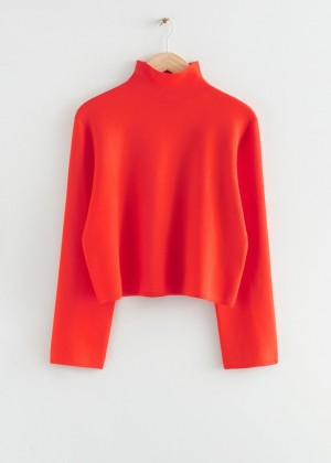 Sveter & Other Stories Boxy Turtleneck Knit Damske Oranžové | SK-MV4872165